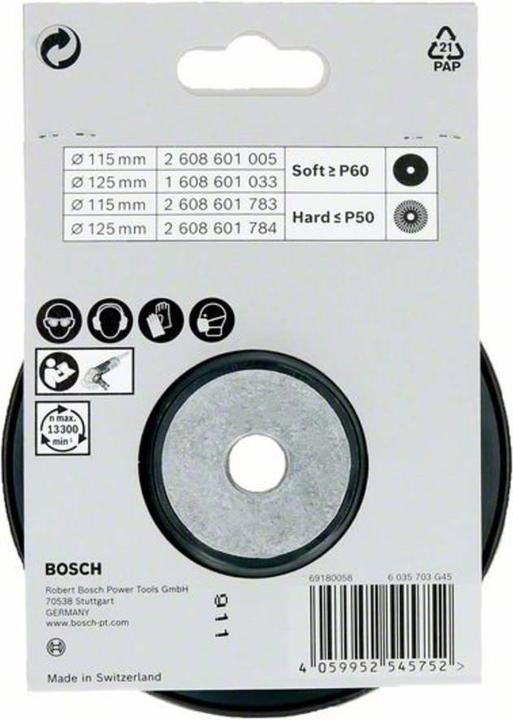 Actual product image Bosch Professional Zubehör PRO Backing Pad hard, 115 mm, M14, hard (P50)