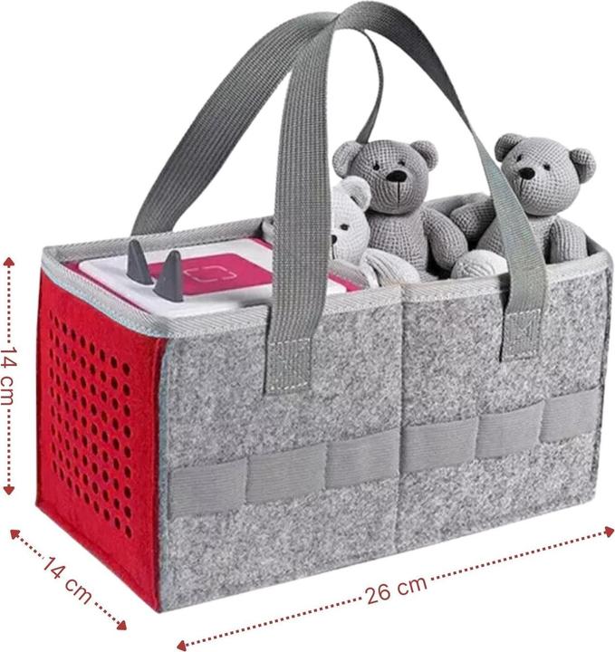 Produktbild Hermex Aufbewahrungstasche für Hörspielbox und Figuren Organizer-Tasche für Hörspiel Rot