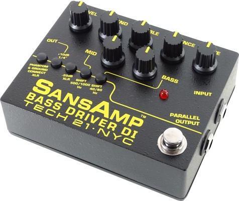 Actual product image tech21 SansAmp Bass Driver DI V2 preamp pedal with XLR cable (Bass)