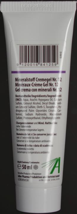 Actual product image Adler Mineral Cream Gel No.12 50 ml (Body cream, 50 ml)