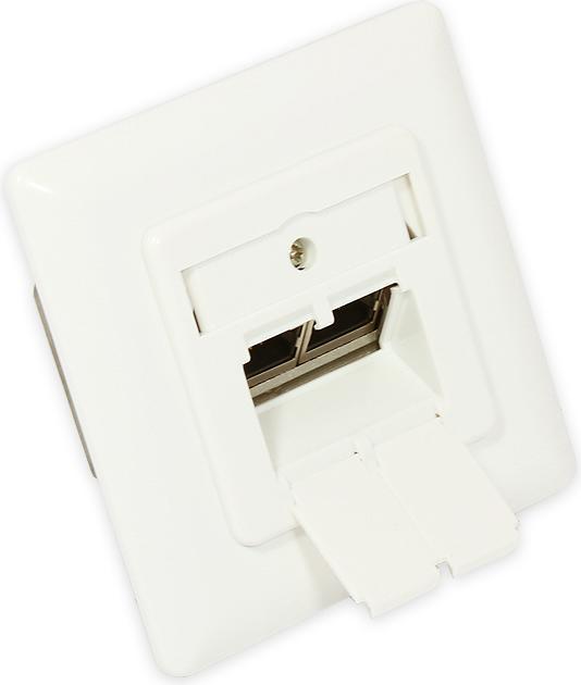 Actual product image Good Connections Network socket Cat. 6, 2xRJ45, shielded, universal incl. surface-mounted housing, DESIGN-FAITHFUL