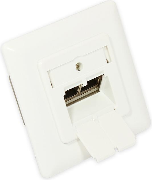 Actual product image Good Connections Network socket Cat. 6, 2xRJ45, shielded, universal incl. surface-mounted housing, DESIGN-FAITHFUL