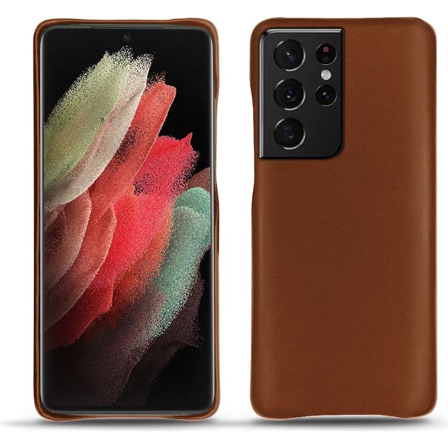 Noreve Lederschutzhülle (Samsung Galaxy S21 Ultra), Smartphone Hülle, Braun