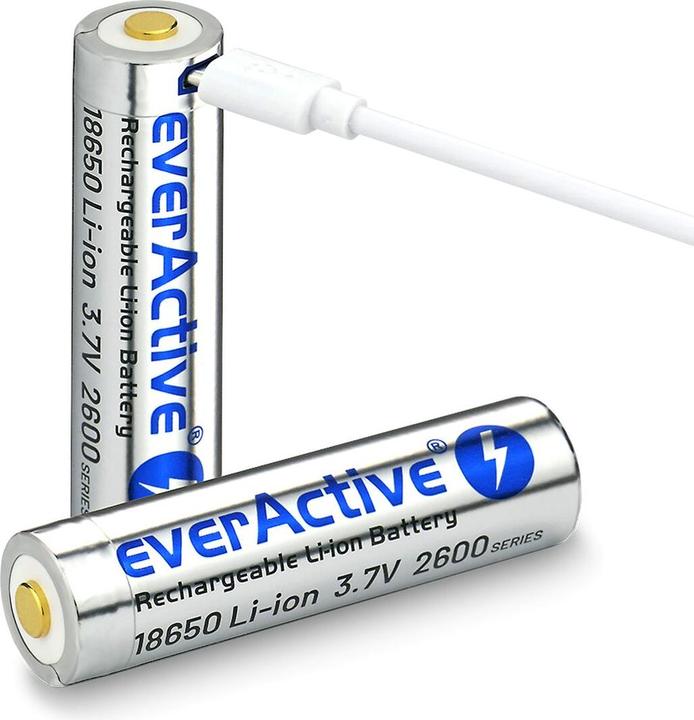 Image du produit Everactive ACCUMULATEUR 18650 3 7V LI-ION 2600MAH MICRO USB ZABEZPIECZENIEM BOX EV18650-2 (1 pcs, 18650, 2600 mAh)