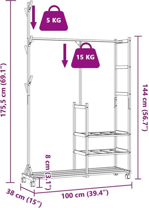Image du produit vidaXL Kleiderständer