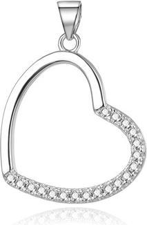 Immagine prodotto Beneto Ciondolo romantico a forma di cuore in argento AGH264 (L)