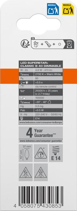 Immagine prodotto Osram Stella classica B (E14, 470 lm, 1 x)