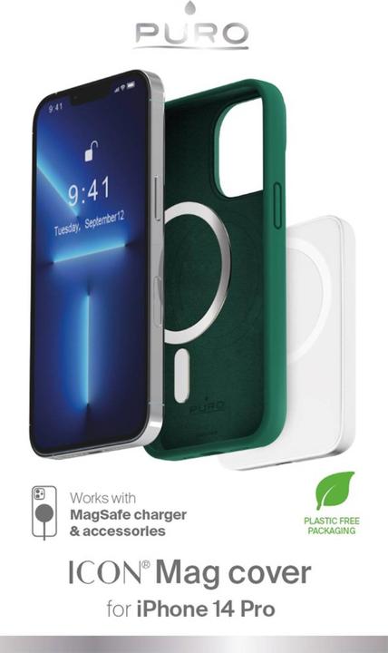 Productafbeelding Puro ICON MAG - Hoesje iPhone 14 Pro MagSafe (Donkergroen) (Apple iPhone 14 Pro)