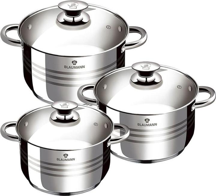 Actual product image Blaumann Cookware set (24 cm, Pan set + pot set, Stainless steel)