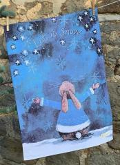 Alex Clark Art Küchentuch „Es schneit Weihnachten“