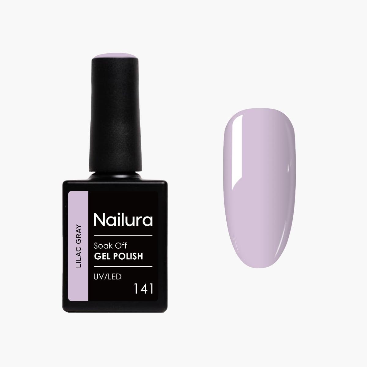 Nailura - Gel Polish 141 - Lilac Gray - 10 ml (Lilac Gray, UV-Gel Lack) (70160)