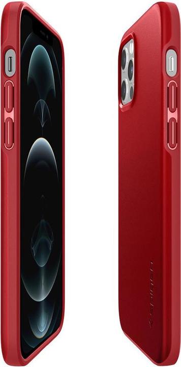 Produktbild Spigen Thin Fit Handy-Schutzhülle 15,5 cm (6.1" ) Cover Rot (Apple iPhone 12 Pro, Apple iPhone 12)