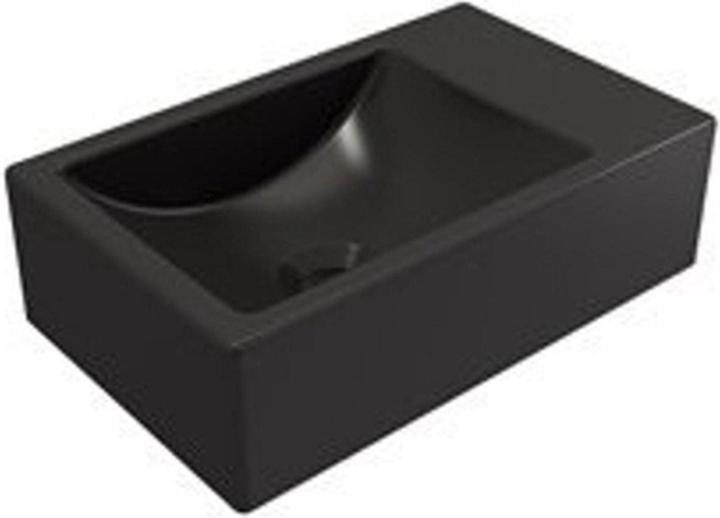 Plieger Houston Fontein on the left without tap hole 37x23cm matt black (0271094)