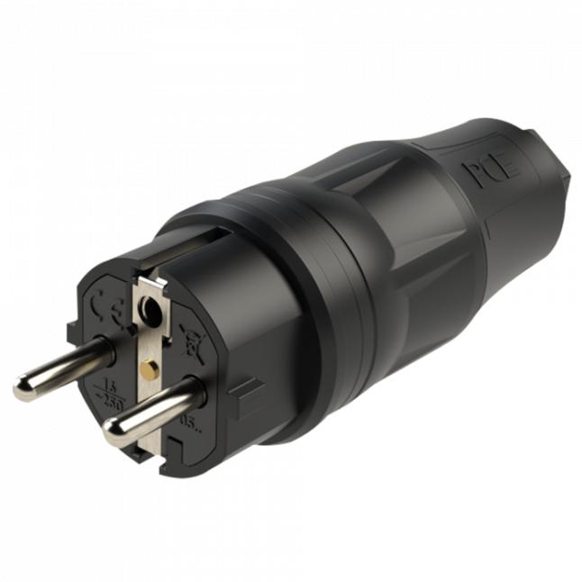 PCE Rubber Schuko Connector Male