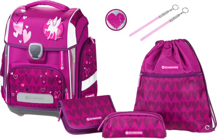 Image du produit Schneiders Set d'école Dark Red Hearts Ergolite, 21 l (22 l)
