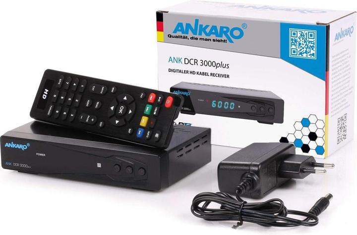 Immagine prodotto Ankaro ANK DCR3000+ - Ricevitore DVB-C 1080p (DVB-C, Slot CI+)