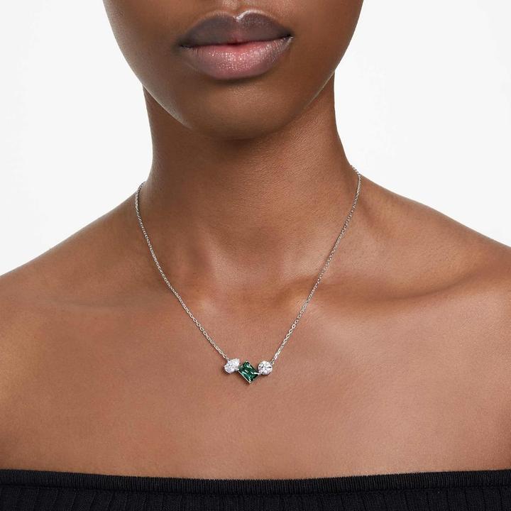 Actual product image Swarovski Mesmera Necklace Various Cuts Green (Swarovski Metal, 45 cm)