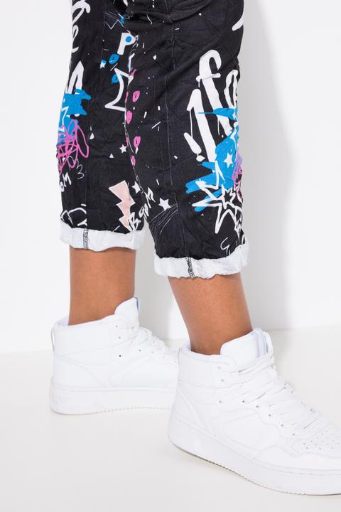 Produktbild Angel of Style Hose, Joggpants, Crinkle mit Grafitti, Elastikbund (50)