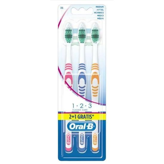 Thumbnail - Oral-B, Handzahnbürste, 1,2,3 Classic Care (Mittel, 3 x)