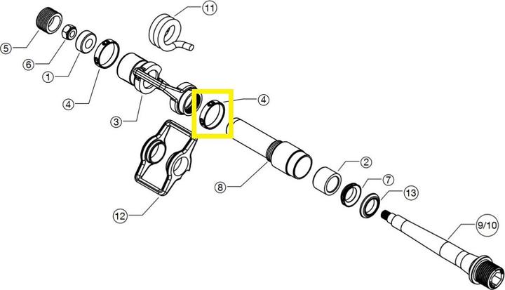 Crankbrothers Pedal Color Ring anneau de couleur, Eggbeater, Level 2+3+11, black
