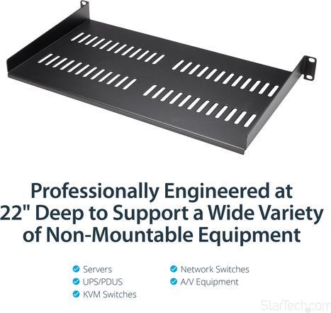 Actual product image StarTech Server Rack Shelf Vented 1u St
