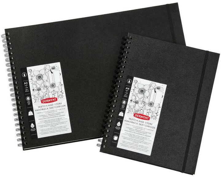 Image du produit Derwent Carnet de croquis à couverture rigide Sketch & Store, A3, 56 feuilles (A3, Blanc, Couverture rigide)