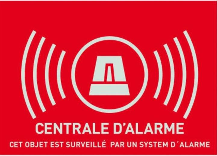 Actual product image Abus Warning sticker "Alarm system", French