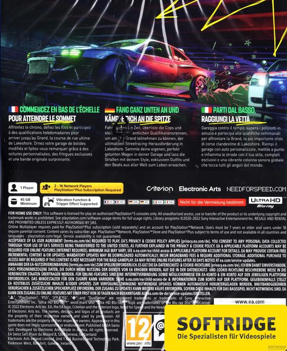 Produktbild EA Games Need for Speed Unbound (PS5, Multilingual)