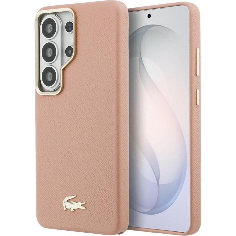 Lacoste Case Champs Elysees Gold Logo MagSafe for Samsung Galaxy S26 Ultra tulle (Samsung Galaxy S26 Ultra), Cover smartphone, Beige