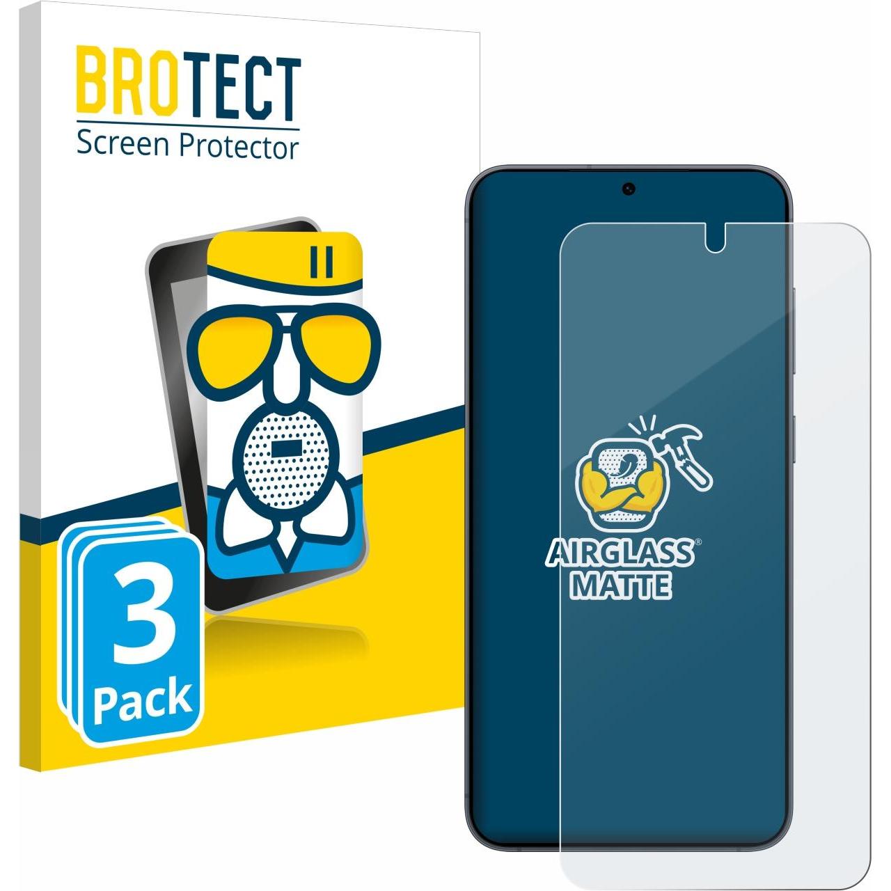 BROTECT Schutzglas Schutzfolie Displayschutz Display Schutz Glas Folie matt (3 Stück, Samsung Galaxy S25), Smartphone Sc...