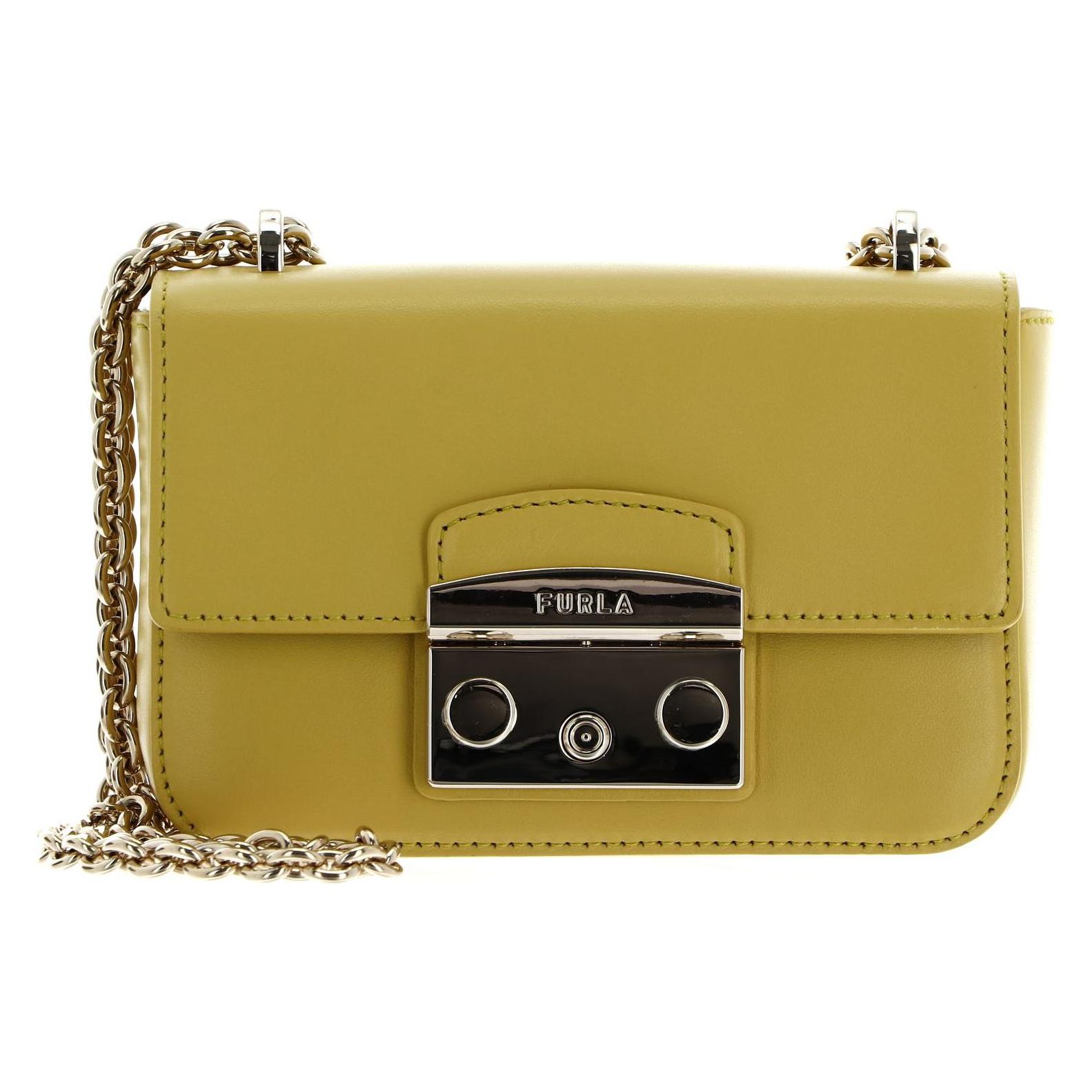 Furla, Damen, Handtasche, Metropolis Mini Crossbody, Gelb