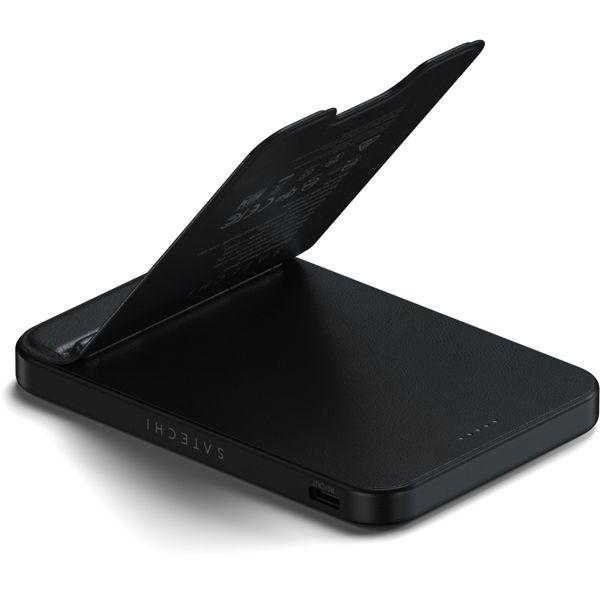 Actual product image Satechi OntheGo Magnetic Qi2 Powerbank Stand 5000 mAh Black (5000 mAh, 15 W)