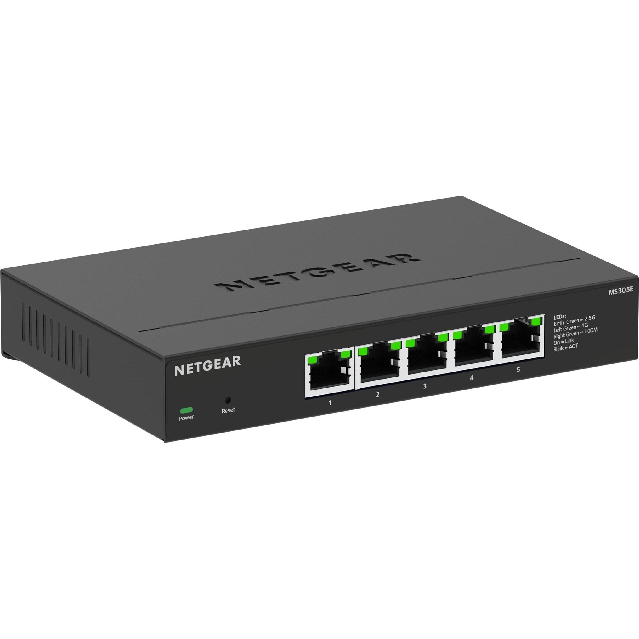 Netgear MS305E (5 Ports), Netzwerk Switch, Schwarz