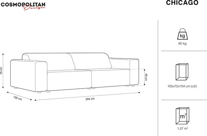 Produktbild Cosmopolitan Design Chicago (3-Sitzer)