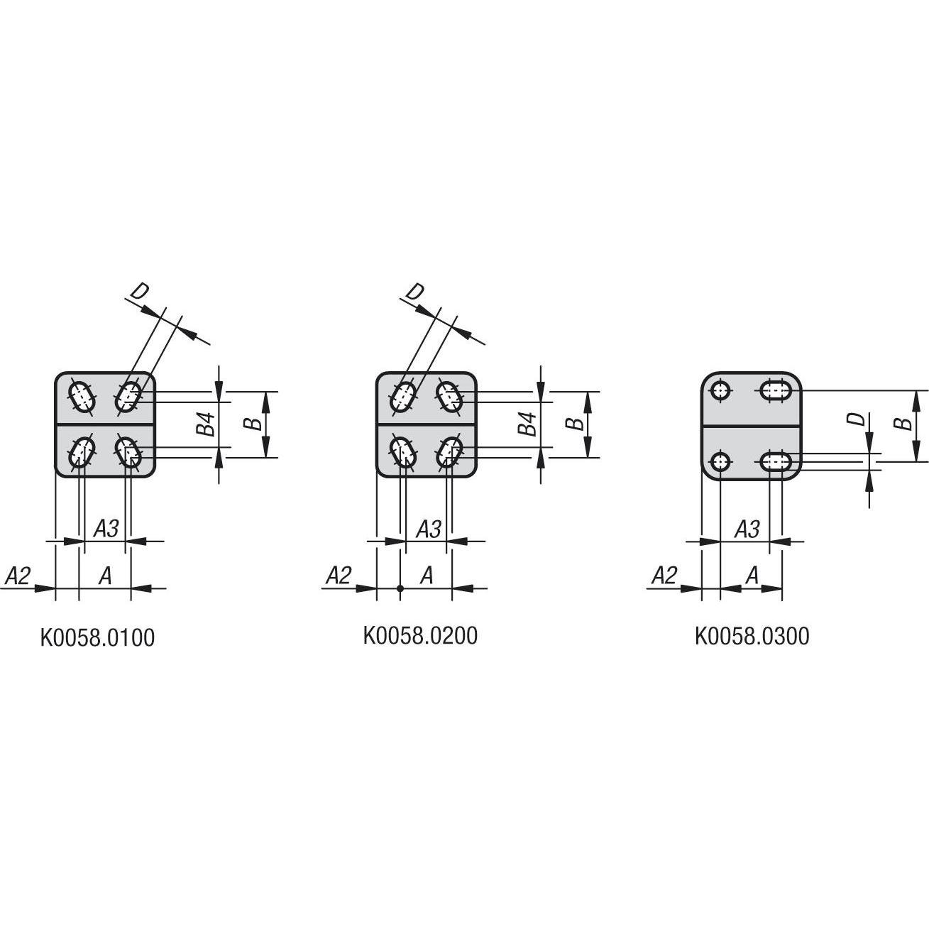 Thumbnail - Kipp, Schraubstock + Zwinge, Senkrechtspanner Type K0058 Stahl vertikal mit waagrechtem Fuss F4=3000N