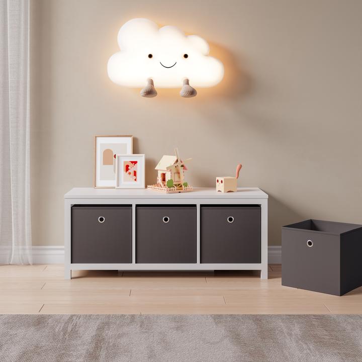 Produktbild En.Casa Faltbox 10er-Set 30x30x28 cm Vliesstoff Dunkelgrau (30 cm, 25.20 l, 10x)