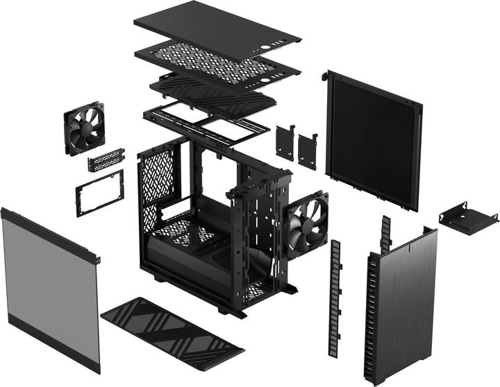 Actual product image Fractal Define 7 Nano Black TG Light Tint - black (Mini-ITX, Mini-DTX)