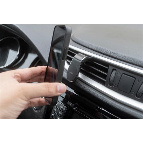Thumbnail - Deltaco Magnetic Smartphone Holder for car, angled air gap mount - Black, Smartphone Halterung, Schwarz