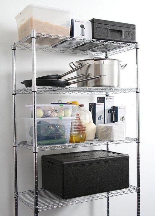 Produktbild Hendi Lagerregal mit 5 Regalen Cr 455x910x1830 mm