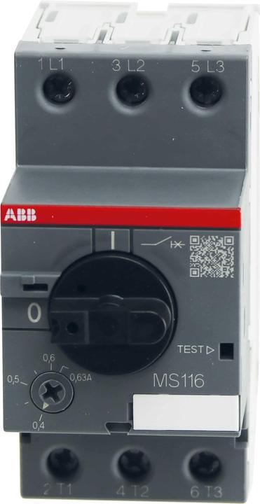 Image du produit ABB Disjoncteur-moteur MS116 - 0,63