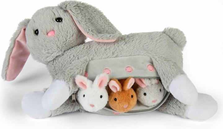 Image du produit Mamanimals Jouet en peluche Maman Lapin & Bébés (18 cm)