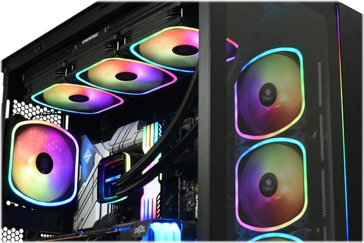 Actual product image Enermax AQUAFUSION ADV ARGB 360 AIO CPU water cooling Intel LGA1700 AM5 Ready 350W+ TDP 3x 120mm PW