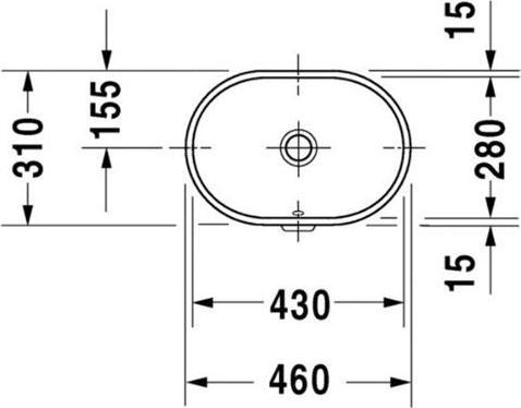 Immagine prodotto Duravit Lavabo sottopiano Foster 43x28 cm ovale bianco (310 mm, 460 mm)