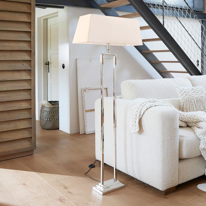 Produktbild Loberon Stehlampe Barki creme/silber (E27)