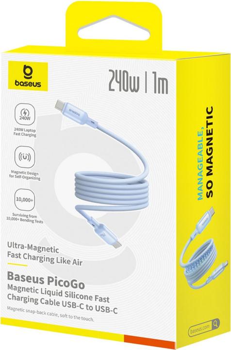 Produktbild Baseus PicoGo magnetisch Ladekabel USB-C 240W 1m, blau (1 m, 240 W)