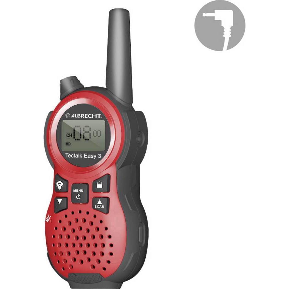 Thumbnail - Albrecht Tectalk Easy 3 (5 km), Walkie-Talkie, Rot, Schwarz