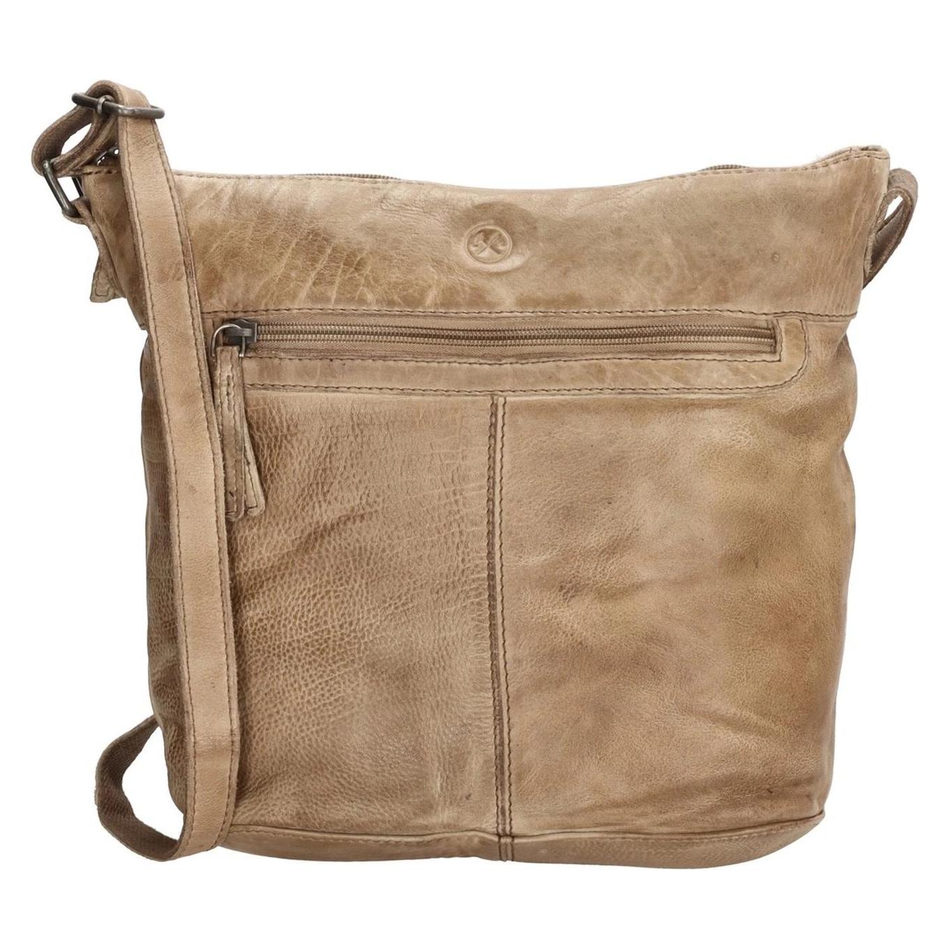 Hide & Stitches, Damen, Handtasche, Paint Rock Schoudertas - Zand - 100% Leer, Beige