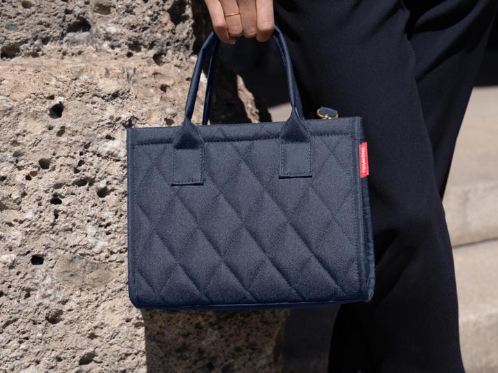 Actual product image reisenthel daily shopper XS rhombus midnight gold