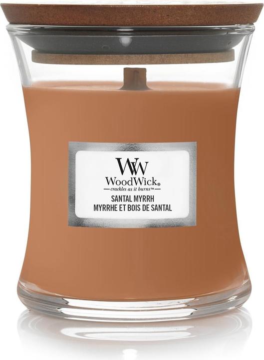 Immagine prodotto WoodWick Duftkerze Santal Myrrh Mini Jar, Bewusste Eigenschaften (85 g)