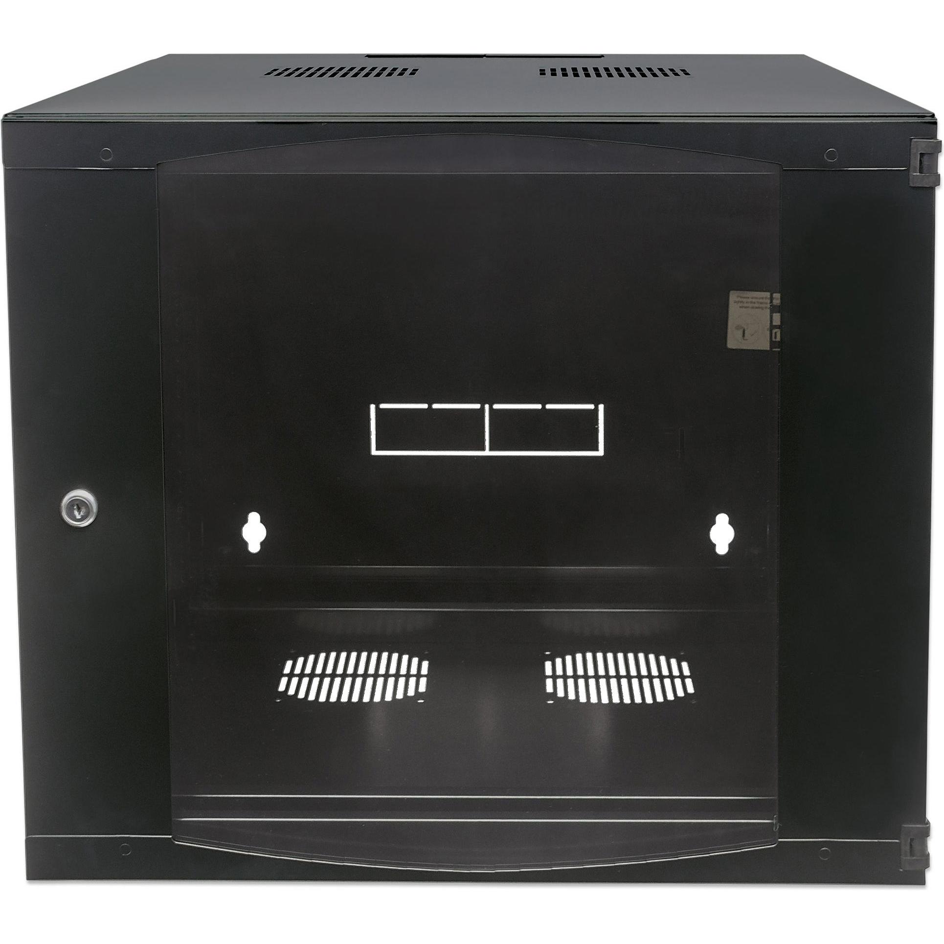 Thumbnail - Intellinet 19" Wandverteiler mit Schwenkrahmen (10.87 HE, 19 Zoll Rack), Serverschrank, Schwarz